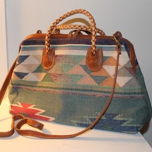 Vintage 1970s Ikat Woven Purse